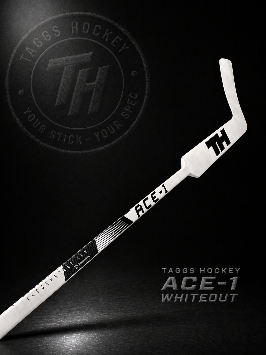 LH 26" P31 ACE-1 Tactile Grip WHITEOUT - TAGGS HOCKEY